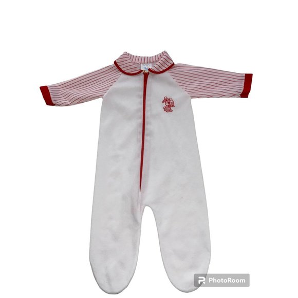 Vintage Baby Terry Sleeper PJ’s Size Medium 0-3 Months - Picture 1 of 4